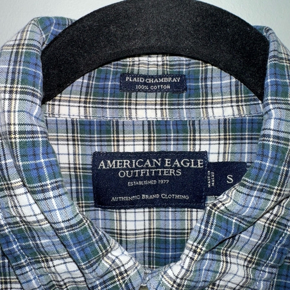 American Eagle Outfitters Men’s Shirt Small Multicolor Long Sleeve Button Down - Picture 2 of 10